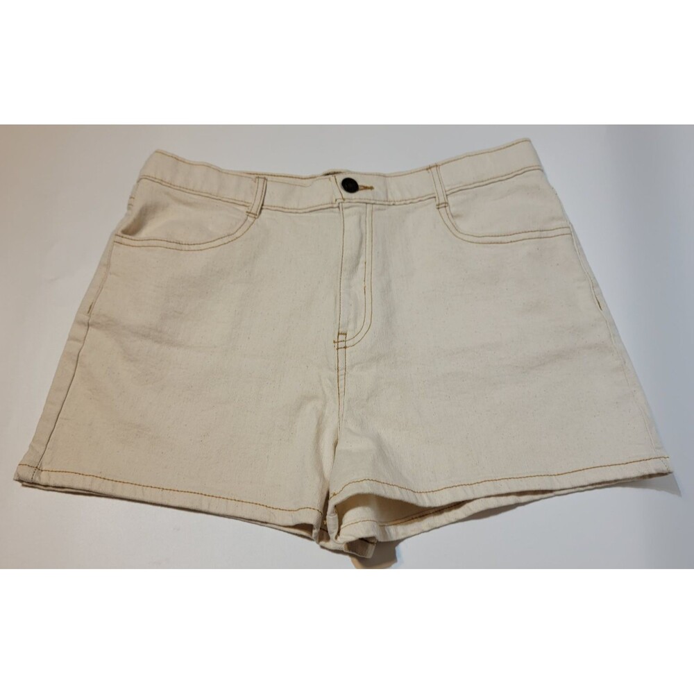 Free Assembly Girls 90's A-Line Cream Denim‎ Shorts - XXL (18)
